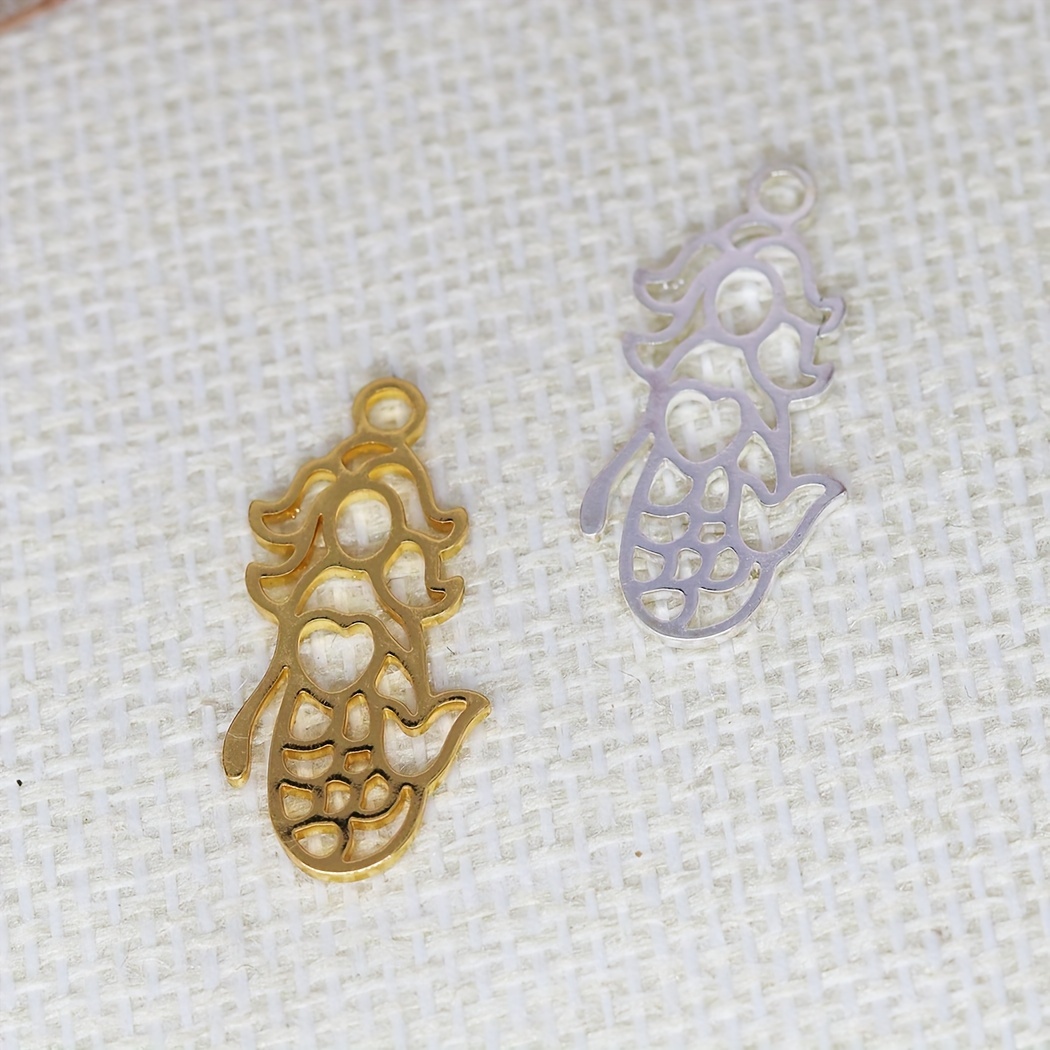 5pcs Mermaid Charm for DIY Jewelry Making